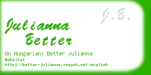 julianna better business card